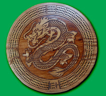 Load image into Gallery viewer, 11" Round - 4 Track Cribbage Boards