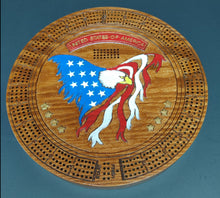 Load image into Gallery viewer, 11" Round - 4 Track Cribbage Boards