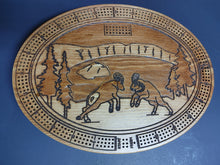 Load image into Gallery viewer, 11" x 14" Oval - 2 or 3 Track Cribbage Boards