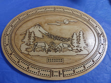 Load image into Gallery viewer, 11" x 14" Oval - 2 or 3 Track Cribbage Boards