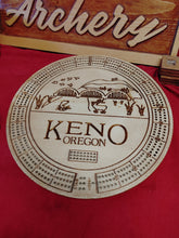 Load image into Gallery viewer, 11" Round - 4 Track Cribbage Boards