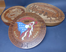 Load image into Gallery viewer, 11" x 14"  Oval - 2 or 3 Track Cribbage Boards
