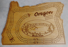 Load image into Gallery viewer, State of Oregon Cribbage Board
