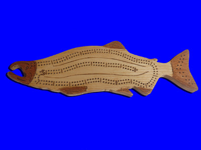 Salmon Cribbage Board